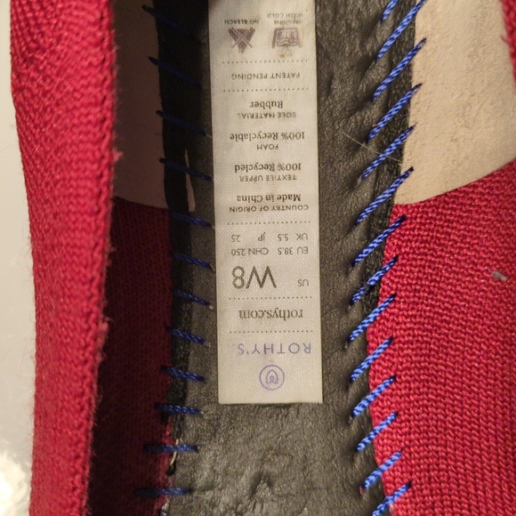 Red Rothy's Flats, size 8 - Picture 3 of 3